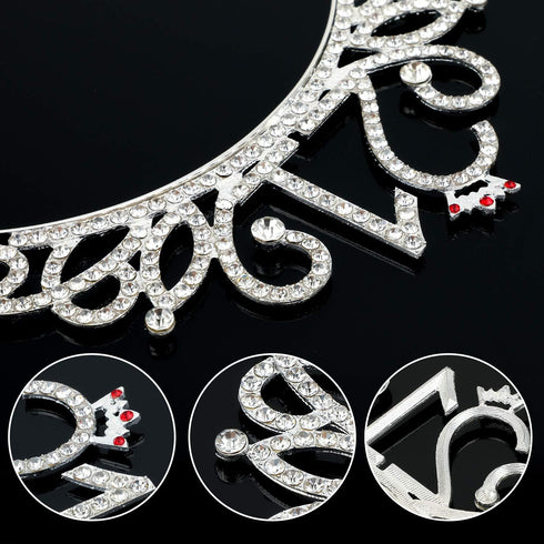 Konsait 21st Happy Birthday Rhinestone Headband Tiara, 21st Birthday Tiara Crown Headband for Girls Women Legal Adult 21st Birthday Party Decor...