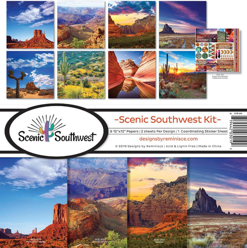 Reminisce Scenic Southwest Scrapbook Collection Kit, Multi Color Palette, 12x12 inches...