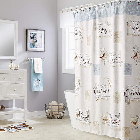 SKL Home by Saturday Knight Ltd. New Hope Fabric Shower Curtain, Multicolored...