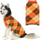 Dog Sweater Pet Knitted Clothes - Classic Plaid Pull Over Turtleneck Dog Sweaters with Leash Hole Warm Dogs Winter Clothing for Small Medium Dogs ...