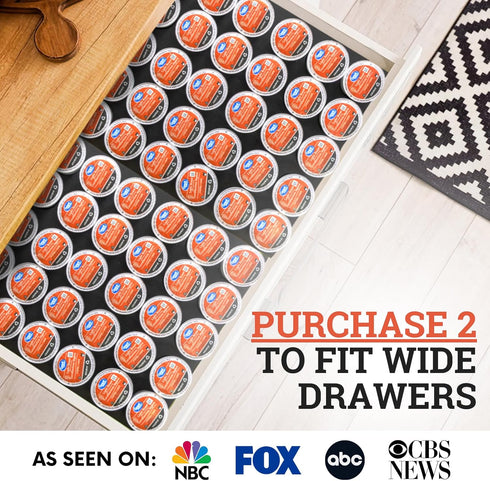 K Cup Holder Compatible with Keurig Coffee Pods - K Cup Drawer Organizer Holders, K Cup Storage & K Cup Organizer for Kitchen Drawer - K Cup Holde...