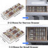 19 x 13 Inches Spice Drawer Organizer, 4 Tier Clear Acrylic Expandable In-Drawer Seasoning Jars Rack, Kitchen Drawer Spice Insert Tray for Cabinet...