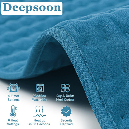 Heating Pad-Electric Heating Pads for Back,Neck,Abdomen,Moist Heated Pad for Shoulder,Knee,Hot Pad for Pain Relieve,Dry&Moist Heat & Auto Shut Off...