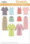 Simplicity US1563A Easy to Sew Teen's, Men's and Women's Pajama Sewing Pattern Kit, Code 1563, Sizes XS-XL...