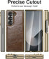 for Samsung Galaxy Z fold 6 5G Case, Ultra Slim Lightweight,PU Leather+ PC Material Hard Cover,Stylish Phone Case, Support Wireless Charging Case ...