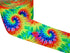 3" Tie Dye Swirl Pattern Printed 5 Yards White Grosgrain Ribbon...