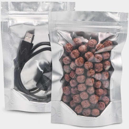 4"x 6" 30 Packs Mylar Bags For Food Storage, Mylar Bags With Window, Freeze Dried Candy Bags, Reusable Storage Bags For Food, Mylar Food Storage B...