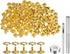 HARFINGTON 200 Sets Leather Rivets 12mm x 10mm Metal Double Cap Rivet Snaps Studs Fasteners with 3pcs Setting Tools Rivets for Leather Craft DIY R...