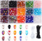 Crystal beads,300 pcs 12MM Large ab acrylic crystal faceted long teardrop pendants?12mm*8 mm Glass Beads Jewelry Bracelet Making Kit DIY Waterdrop...