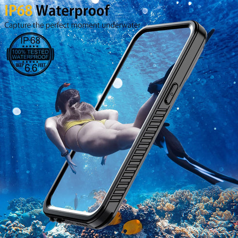 Waterproof Case for iPhone 15 Pro Max Case Anti-Scratch, Full-Body Shockproof,Dustproof, Anti-Stain,Camera Lens Protector Phone Case with Build-in...