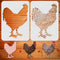 2 Pcs Large Layering Coloring Dominique Chicken Stencil for Painting 11.7×8.3 inches Reusable Layered Painting Stencils for Painting on Wood, Canv...