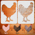 2 Pcs Large Layering Coloring Dominique Chicken Stencil for Painting 11.7×8.3 inches Reusable Layered Painting Stencils for Painting on Wood, Canv...