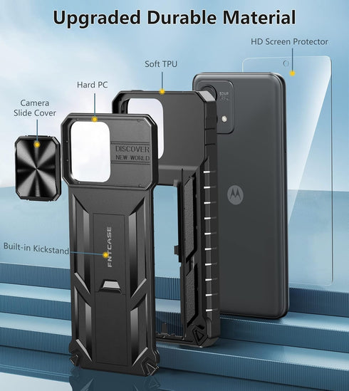 FNTCASE for Moto G Stylus-5G-2023 Case: Military Grade Drop Protection Cell Phone Cover with Kickstand & Slide | Rugged Shockproof Protective Bump...