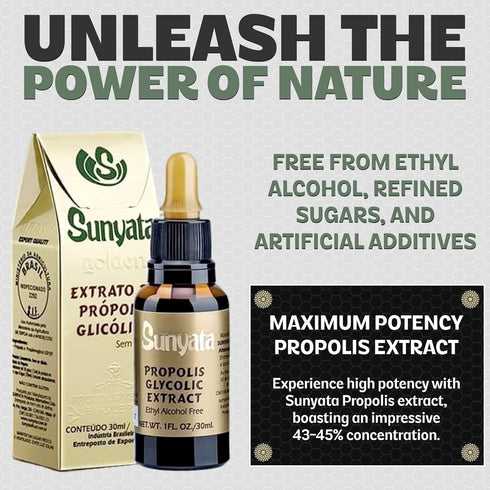Brazil Brazillian Green Bee Propolis Liquid Extract Sunyata No Alcohol 30ML(1 Pack)...