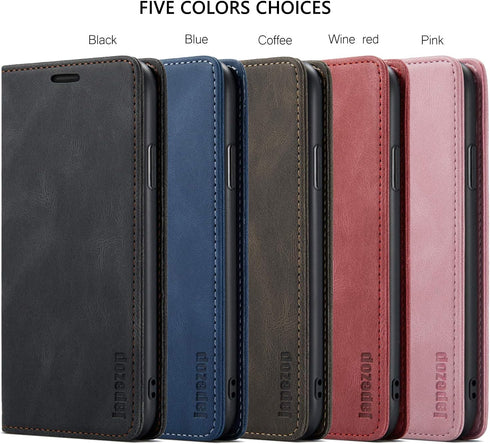 iPhone 11 Pro Max Wallet Case with Card Holder, RFID Blocking, PU Leather Magnetic Flip Case for iPhone 11 Pro Max 6.5 inch (Wine Red)...