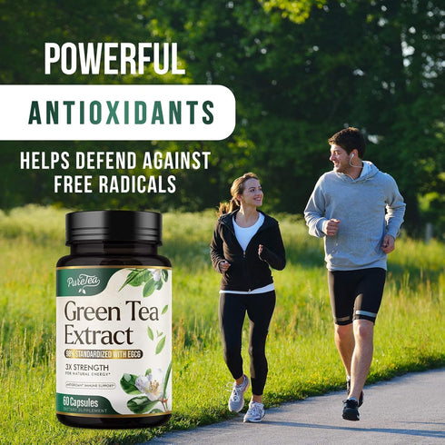 Green Tea Extract Pills 1000mg with EGCG for Heart Support with Antioxidants - 98% Standardized Polyphenols - 3X Absorption Green Tea Capsules for...