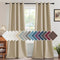 H.VERSAILTEX Linen Blackout Curtain 96 Inches Long for Bedroom/Living Room Thermal Insulated Grommet Linen Look Curtain Drapes Primitive Textured ...