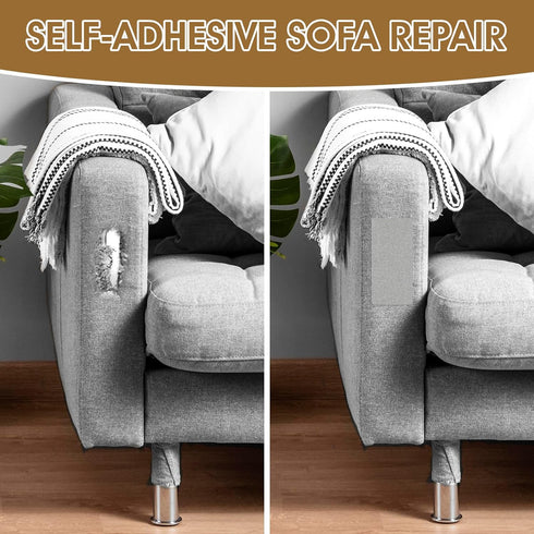 2pcs Iron On Patches for Clothes Jeans Grey Canvas Fabric Linen Adhesive Patch Repair Kit Repair Tape Vinyl Patch Kit for Sofa Tent Trampoline Boa...