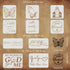 FINGERINSPIRE 10 Pcs 3 Size Christian Stencil Plastic Butterfly Pray Church Pattern Stencil Faith Hope Love,God is Good, Large Bible Sign Motivati...