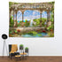 Shrahala Beautiful Tapestry, Waterfall Nature Scenery Landscape Wall Hanging Large Tapestry Psychedelic Tapestry Decorations Bedroom Living Room D...