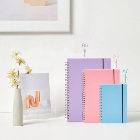 3 Pack Small Spiral Notebook, A6 Dotted Notebook 4.3" x 5.7", 100GSM 5x5mm Dot Grid, 80 Sheets/160 Pages, Small Dotted Spiral Notebooks Journals f...