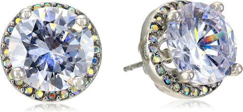 Betsey Johnson Crystal Stud Medium Earrings...