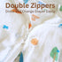 Muslin Cotton Toddler Sleeping Sack Bag, 0.5 Tog baby Lightweight Wearable Blanket for boy and girl (L, Forest)...