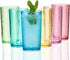 KX-WARE 20-ounce Acrylic Glasses Plastic Tumbler, set of 6 Multicolor - Hammered Style, Dishwasher Safe, BPA Free...