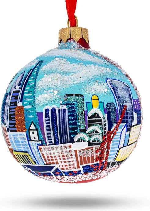 London City, United Kingdom Glass Ball Christmas Ornament 3.25 Inches...