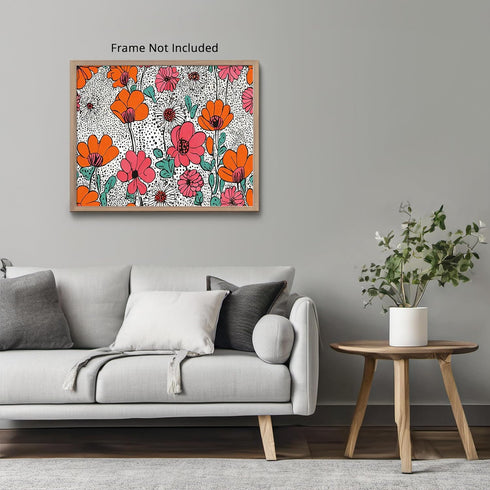 Posterizer 1 pcs-beautiful dainty flower in oil painting style 5-Floral & Botanical Art-Landscape & Nature Art-Decor for Home & Office- unframed w...
