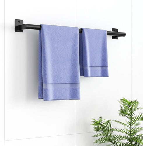 Bathroom Towel Bar, 24 Inch Towel Racks for Bathroom Wall Mounted, Heavy Duty Hand Towel Holder Organizer, Modern Home Decor Towel Rod, Matte Blac...
