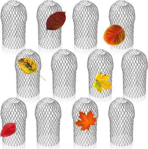 DEAYOU 12 Pack Gutter Guard Strainer, Downspout Rain Protector, Rustproof Gutter Drain Cover for Stop Leaf Debris Blockage...