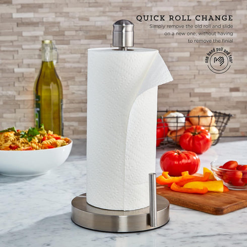 Kamenstein Perfect Tear Paper Towel Holder, 13-Inch, Silver...