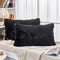 JAUXIO Long Faux Fur Soft Soild Decorative Pillowcase Fluffy Throw Pillow Cover Velvet Shaggy Plush Cushion Case Set of 2 Zipper Closure Queen Siz...