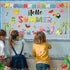 Hello Summer Bulletin Board Decorations Summer Beach Classroom Decor Hawaiian Tropical Palm Cutouts for Back to School Window Wall Home Door Offic...