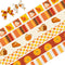 6 PCS Fall Grosgrain Ribbons 3/8" Fall Thanksgiving Decor Ribbons 5 Yards, Pumpkin Leaves Stripe Craft Ribbons for Autumn Thanksgiving Party Favor...
