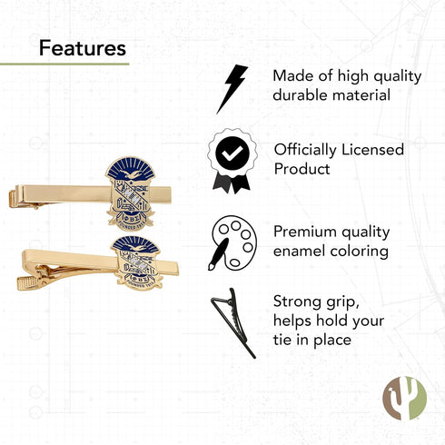 Desert Cactus Phi Beta Sigma Tie bar Fraternity Greek Formal Wear Blazer Jacket (Gold Color Crest Tie Bar)...