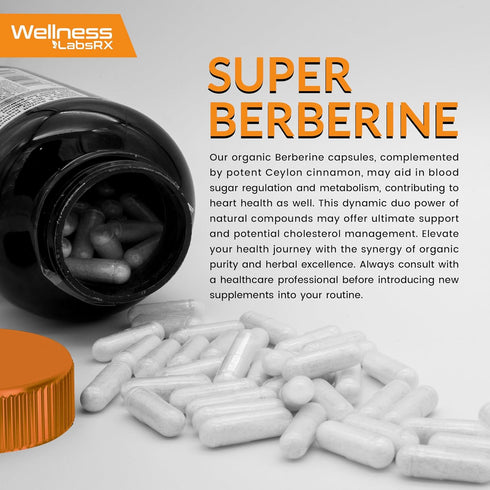 Berberine Supplement 15,000mg - Berberine with Ceylon Cinnamon, Liposomal Berberine Supplement Organic, Berberine Weight Loss, Metabolism, Cholest...
