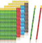 48 Pieces Pixel Pencils Fun Welcome Back to School Pencils Video Game Themed Party Favor Multicolor Pixel Craft Mosaic Pencils for Classroom Rewar...