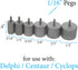 The Beadsmith Wig Jig Delphi Pegs – Wire Elements Small Sizes, 6 Pieces, Nylon with Metal Pins, 3/16, 1/4, 5/16, 3/8, 7/16 & 1/2 Inch Sizes - Used...