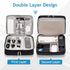 Electronics Travel Organizer, Double Layer Cable Organizer Bag Waterproof Electronics Accessories Storage Bag for Charger, Phone, Power Bank, Hard...