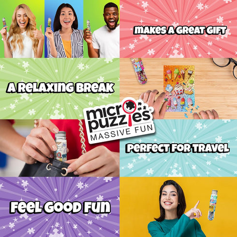 MicroPuzzles “Celebration” 2-Pack - Mini Puzzles for Adults, 150 Piece Small Puzzles for Adults and Teens - 4” x 6” Inch, Compact and Challenging ...