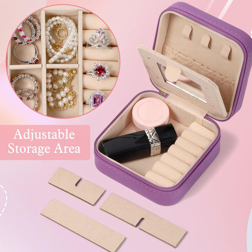 Travel Jewelry Case Jewelry Box, Valentines Day Gifts for Her, Wife, Girlfriend, Daughter, Personalized Gifts - Initial Jewelry Holder Organizer, ...