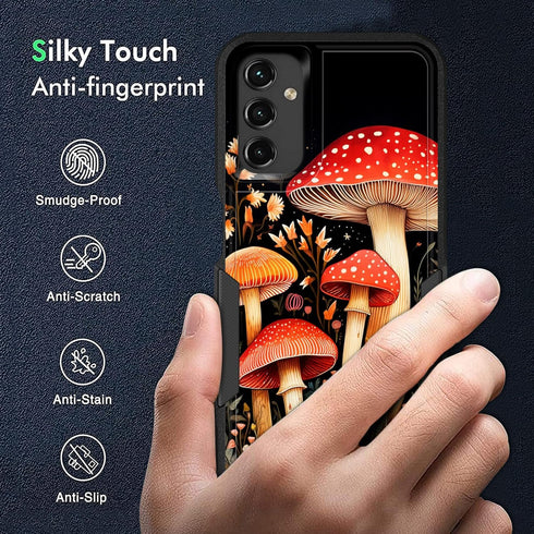 for Galaxy A14 5G Case,Dual Layer Hybrid Heavy Duty Rugged Shockproof Hard PC +Soft Silicone Protective Case for Samsung Galaxy A14 5G,Mushrooms F...