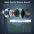 USB C Headphones, USB C Earbuds, USB Type C Earphone USB C Headphone Plug Noise Canceling in-Ear Headphones with Microphone for Samsung S24 Plus S...