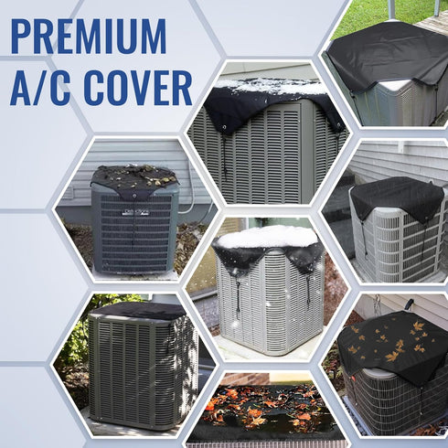 Hiturbo Air Conditioner Cover for Outside Units: Waterproof AC Covers for Outdoor Unit Top - Winter Heavy Duty Sturdy Universal A/C Defender - 36x...
