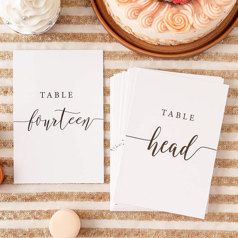 Crisky Table Number Cards 1-30 for Wedding, Anniversary, Birthday, Bridal Shower Party. Black Double-Sided Design 4 x 6 Inch Number One - Thirty &...