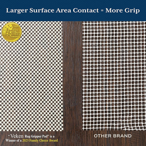 Veken 8x10 Ft Rug Pad Gripper for Hardwood Floors, Non Slip Rug Pads for Area Rugs, Thick Rug Grippers for Tile Floors, Under Carpet Anti Skid Mat...