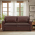 PU Leather Sofa Cushion Covers Sofa Seat Slipcover with Elastic Bottom Waterproof Furniture Protector for Settee Seater Replacement, Set of 2 (2 P...