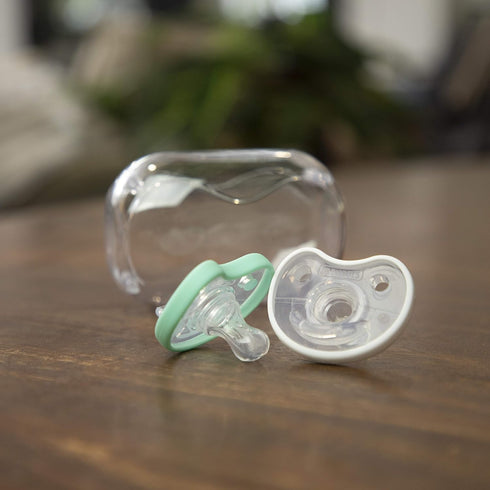 Dr. Talbot's Soft-Flex Orthodontic Pacifiers 0-6 Months, Aqua/White, 2 Pack...